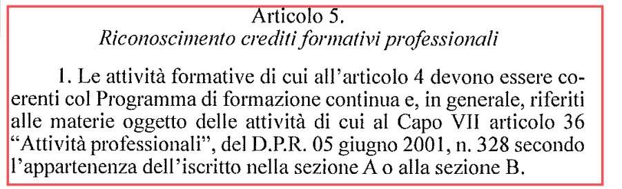 Criteri di approvazione corsi pregressi