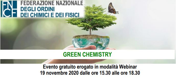 GREEN CHEMISTRY corso gratuito 19 novembre 2020